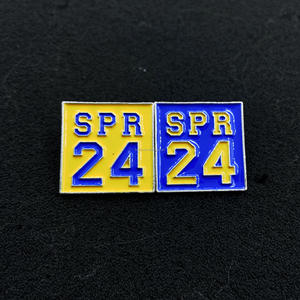 Greek sorority Delta เข็มกลัด24เข็มกลัดสี่เหลี่ยมสีแดงและสีขาว SPR 24ฤดูใบไม้ร่วง25 26 27 lapel PIN เครื่องประดับโลหะผสม - Product Image 6