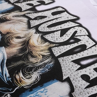 T-shirts pour hommes de haute qualité avec impression de lettres en diamant, vêtements de créateur, style hip-hop américain, streetwear, T-shirt Life Hustlers pour hommes