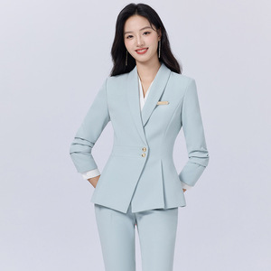 Women's Suit Set Professional Workwear Black Polyester Anti-Wrinkle Commute Uniform Women's Business Wear - Product Image 2