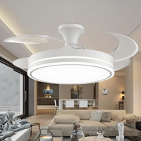 Ventilateur de plafond moderne à LED avec télécommande, 6 vitesses, moteur silencieux DC, vente en gros d'usine pour chambre à coucher et salon
