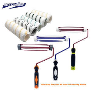 <strong>Paint</strong> <strong>Roller</strong> Brush OEM Factory Polyester Microfiber Knitted Sleeve 44mm 38mm Diameter Steel Plastic Frame For Wall Painting Tool - Product Image 4