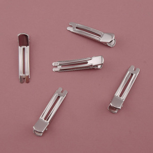 50 pièces/sacs 4.8cm argent filigrane arqué Double broches pinces crocodile en métal barrettes de <span class=keywords><strong>cheveux</strong></span> unis pour bricolage artisanat - Product Image 1
