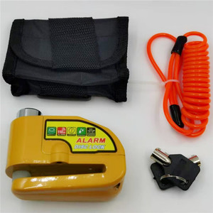 Cerradura de alarma de bicicleta, candado de alarma de bicicleta de freno de disco de motocicleta, 110DB, antirrobo, cómodo, <span class=keywords><strong>Cable</strong></span> de callejón de Zinc, candado de bicicleta con llaves - Product Image 4