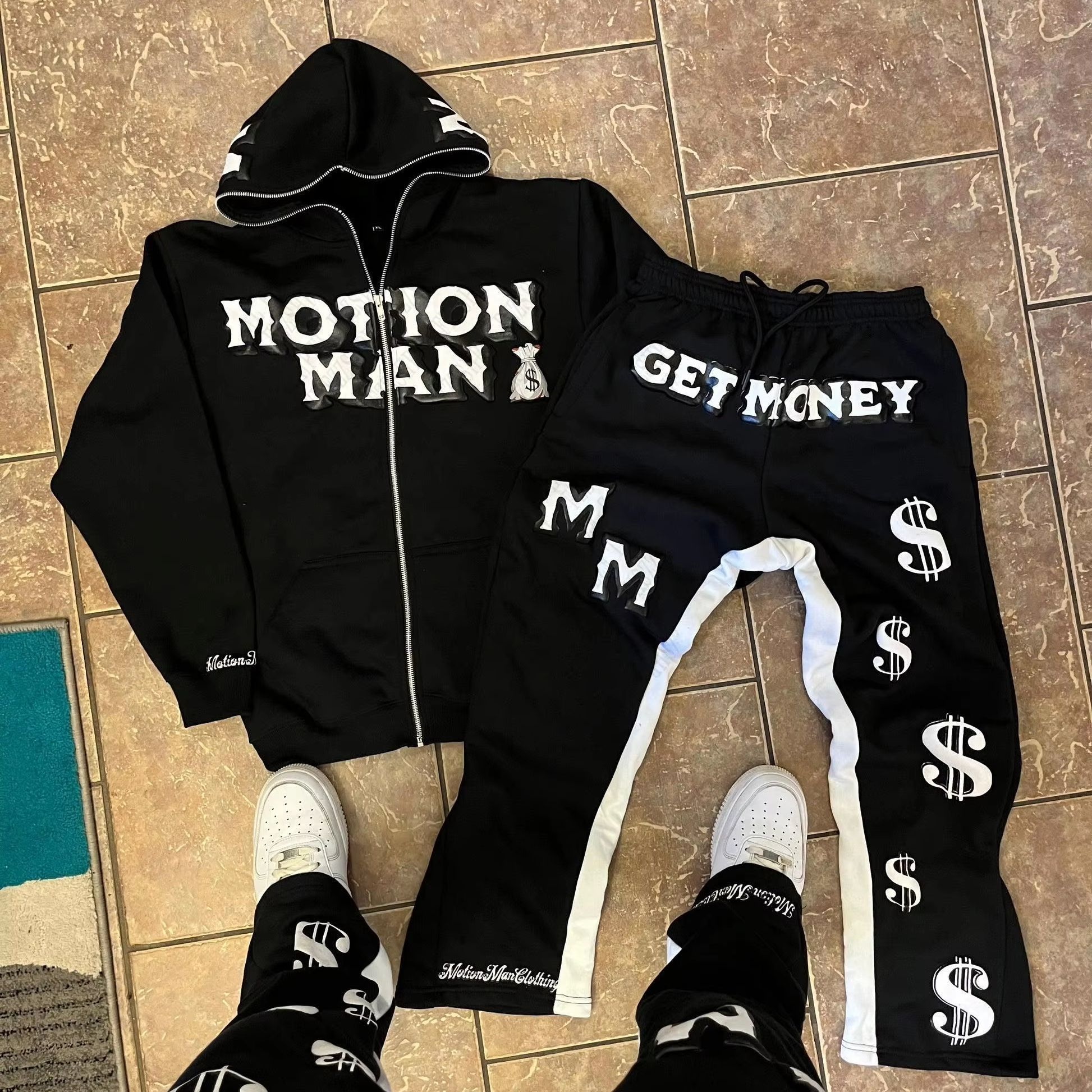 Puff Print Hoodie Men's Oversized Heavyweight 420gsm