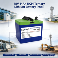 بطارية ليثيوم صناعية 48 فولت 14 أمبير ساعة NCM معتمدة CE UN38.3 IEC62133 لتطبيقات ESS الصناعية / الاتصالات / معدات إنترنت الأشياء OEM