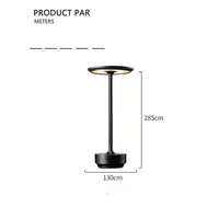 Lampe de bureau sans fil en métal, lampe de table LED tactile rechargeable et à intensité variable pour restaurant, café, hôtel, complexe hôtelier, banquet, jardin, mariage
