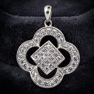 Designer Cubic Zirconia (CZ) Pendant 925 Silver Gemstone Pendant for Parties - Product Image 2