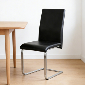 Paquete de 6 sillas de comedor de cuero para boda, sillas apilables de cuero en color blanco con muestra gratis - Product Image 4