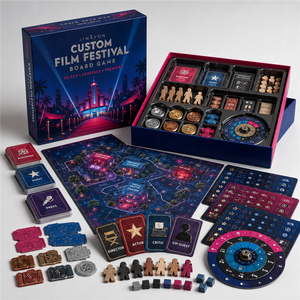 Juego de Mesa Personalizado para Festivales de Cine, Planificación de Eventos de Cine Independiente, Juego de Estrategia, Cartón, 5 Mazos, 6 Marcadores de Madera Pintados, 2-6 Jugadores - Product Image 2