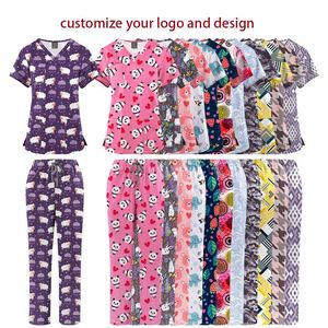 Ensemble de tenues d'infirmière multicolores respirantes pour hôpital, uniformes de travail tendance - Product Image 6