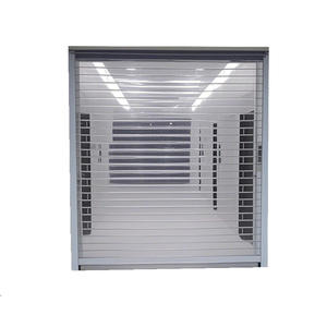 Porte roulante automatique en aluminium transparent avec volet en cristal, pare-balles, avec isolation thermique pour garage - Product Image 1