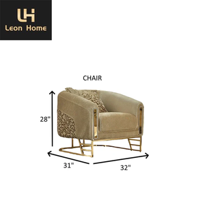 Nuovissimo comodo divano da soggiorno di lusso in acciaio inossidabile 1-2-3 posti divano in velluto per la <span class=keywords><strong>casa</strong></span> - Product Image 6