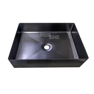 Lavabo de acero inoxidable de diseño moderno, encimera de arte, pistola de fregadero, gris, Blanco, Negro, colores dorados para Villa, hoteles, baños - Product Image 2