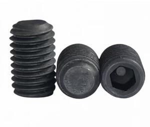 Vis mécaniques à tête plate M12 Vis de réglage hexagonales en acier au carbone de qualité 8.8 DIN913 Système métrique à extrémité plate - Product Image 2