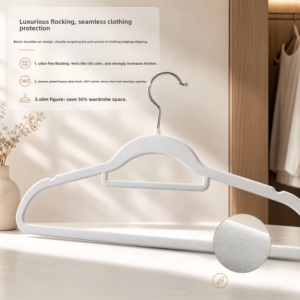 LYDHoome Perchas de Terciopelo Antideslizantes para Hotel, de un Solo Nivel, con Gancho Giratorio de 360 Grados, Ahorro de Espacio, Organizador de Armario - Product Image 5