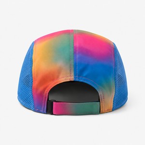 Casquette de sport unisexe 5 panneaux en cuir avec logo personnalisé T&L, ajustable, imperméable et respirante en tissu mesh pour adultes, usage extérieur, vente en gros - Product Image 4