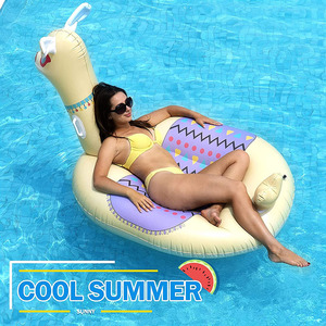 Bể Bơi Bơm Hơi Cho Trẻ Em Người Lớn Alpaca, Đảo Bơi Bơm Hơi Đi Xe Với Van Nhanh, Phao Bãi Biển Alpaca - Product Image 6