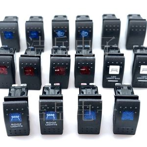 Interrupteur à bascule électronique HaoYue 12V-24V étanche avec barre lumineuse LED pour camping-car, véhicule tout-terrain, yacht, modification - Product Image 2