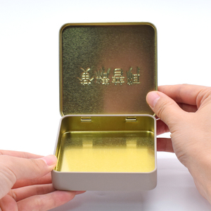 Tùy Chỉnh Logo Dập Nổi <span class=keywords><strong>Tin</strong></span> Sô Cô La Thẻ Quà Tặng Hộp Đồ Trang Sức Phẳng Đồng Bằng Nhỏ Vuông <span class=keywords><strong>Tin</strong></span> Trường Hợp Quảng Trường Bản Lề Hộp Thiếc - Product Image 5