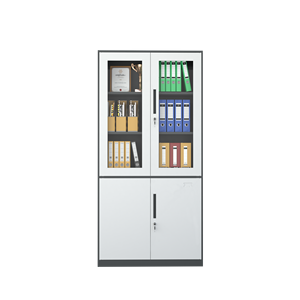 ארון אחסון מודרני נייד נשלף עם דלתות כפולות ומדפים מתכווננים למחסן - Product Image 5