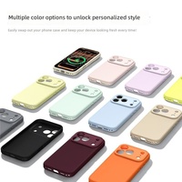 Étui magnétique écologique pour iPhone 18 Pro Max, minimaliste, confortable, personnalisable, en silicone liquide, antichoc