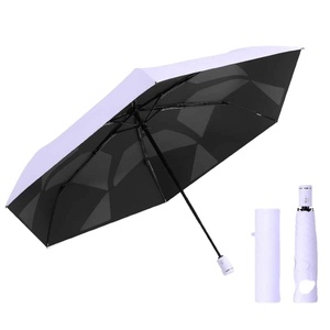 Nouveau parapluie OEM moderne et créatif à mémoire de forme, entièrement automatique, pliable en trois, pour adultes, en pongee, 6 baleines, ultra-léger, portable, anti-UV et coupe-vent - Product Image 1