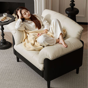 Fauteuil Canapé Camélia en Similicuir Style Français pour Appartement, Salon, Chambre, <span class=keywords><strong>Maison</strong></span> <span class=keywords><strong>d</strong></span>'Hôtes, Location, Usage Individuel <span class=keywords><strong>D</strong></span>écontracté - Product Image 4