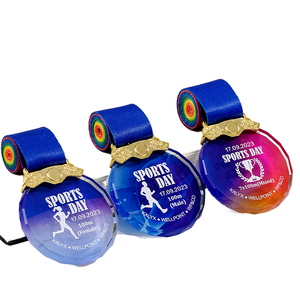 Medaglie Sportive 3D Personalizzate in Cristallo Ecologico, Lucidate e Incise, Placcate in Bronzo, Argento e Oro, Produzione Cinese - Product Image 1