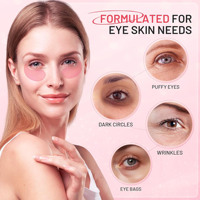 Patchs pour les yeux en gel personnalisés, 60 pièces, graines de pamplemousse, raffermissant, anti-rides, apaisant les rougeurs, hydratation intense, masque pour les yeux en hydrogel