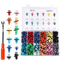 Assortiment de fixations en plastique automobile, clips de voiture, type à pousser, rivets de fixation, garniture de pare-chocs en nylon, montage intérieur et extérieur