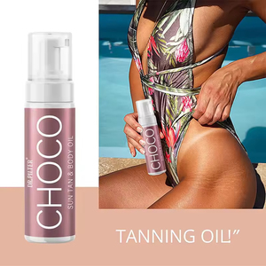 Etiqueta privada <span class=keywords><strong>Bronceador</strong></span> de cuerpo oscuro instantáneo Vegan Sun Self Tanner Spray Mousse Coco Protector solar Crema de loción de bronceado - Product Image 5