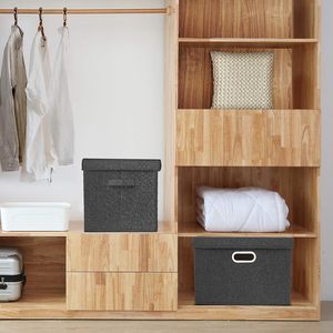 Foldable Heavy Duty Waterproof Linen Space Saving Fabric Toy Clothes <b>Bedding</b> Storage <b>Box</b> for Home Organization Wardrobe Drawer - Product Image 4
