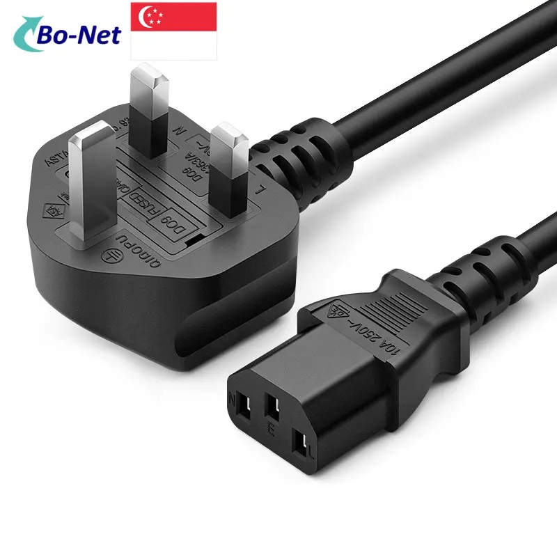 Singapore power cable Uk Standard Electrical Power Cord UK Plug Type Power Cable For Cis Router Computer Cis Switch