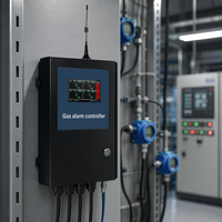 Contrôleur d'alarme gaz multi-canaux HIREP mural, système de détection de fuite de gaz industriel sans fil, moniteur RS485 PLC ATEX CE