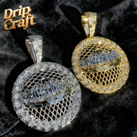 Collar con Colgante de Jesús y la Iglesia Mística, Chapado en Oro de 18K con Incrustaciones de Circonio, Estilo Hip-Hop, Personalizado, para Hombre y Mujer