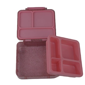 New Chất lượng cao cung cấp trường học bóng ABS Hộp Ăn Trưa 1010ml sinh viên Bento hộp lưu trữ với 4 bộ phận bị rò rỉ bằng chứng nắp nhựa - Product Image 3