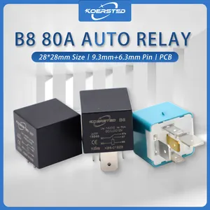 KB8 Series - 70A/80A Automotive Relay High Quality 12V 24V Car Relay Cubic/PPA6 Metal Bracket/ Transparent Type