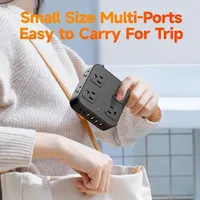 Multiprise 8 prises 2 USB-C 2 USB-A avec interrupteur, prise plate, logo personnalisé OEM usine