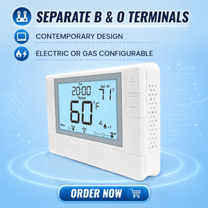 Pompe à chaleur 24V avec <span class=keywords><strong>chauffage</strong></span> <span class=keywords><strong>d</strong></span>'urgence sans alimentation auxiliaire, thermostat non programmable 2H/1C fonctionnant sur batterie - Product Image 2