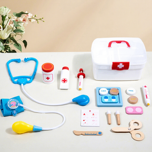 Ensemble de jouets <span class=keywords><strong>en</strong></span> bois pour docteur, kit de simulation médicale, jouet de jeu de rôle pour enfants - Product Image 3