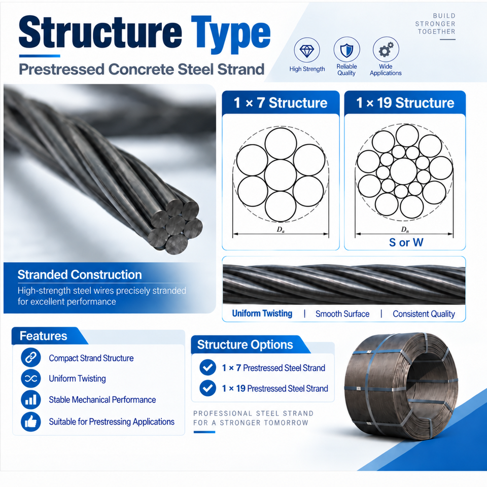 7 Wire Prestressed Steel Strand Manufacturer High Strength PC Strand ...