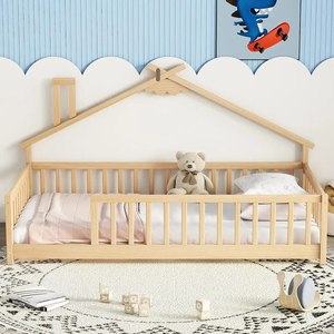 Letto per Bambini <span class=keywords><strong>Montessori</strong></span> Personalizzato Colorato in Legno a Forma di Albero Carrozzina Educativa <span class=keywords><strong>Lettino</strong></span> per Neonati - Product Image 3