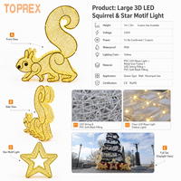 Décoration de Noël géante TOPREX, étoile LED 3D, résistante aux intempéries, qualité professionnelle, pour extérieur, rue, festival, centre commercial, projet de décoration