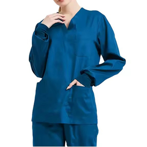 Juego de exfoliación de secado rápido Unisex, <span class=keywords><strong>bata</strong></span> tejida elástica de 4 vías, traje sanitario clínico para médicos, enfermeras, personal de enfermería del Hospital - Product Image 3