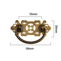 Poignées de meuble en laiton massif, poignées carrées pour hôtel, cuisine, armoire, tiroir, porte, boutons traditionnels en métal moulé, quincaillerie de tirage
