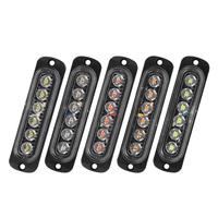 6 feux stroboscopiques LED IP67 pour camion, rouge 12V, feux latéraux universels pour camion, plusieurs couleurs et abat-jour transparents