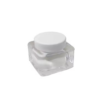 Haute qualité 15g carré Transparent Double couche vide crème pour le visage bouteilles crème pour le visage boîte emballage conteneur personnalisé