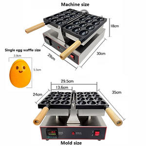 Máquina Comercial Popular para Hacer Panqueques de Huevo, Máquina para Hacer Waffles, Máquina <span class=keywords><strong>El</strong></span>éctrica para Hornear Pan de 220 V, Equipo Profesional para Hacer Waffles con Diseño de Cara Sonriente - Product Image 5