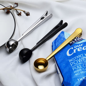 Edelstahl kaffee bean messlöffel scoop mit tasche clip - Product Image 2