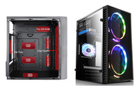 Office Computer Pc case with Left and Front Acrylic Plate Mini case